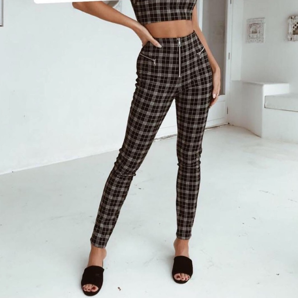 Tiger mist plaid pants